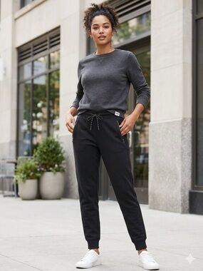 Old Navy Black Drawstring Jogger Sweatpants